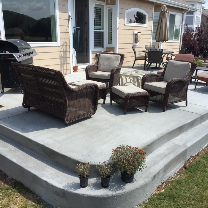 Enjoying the finished patio