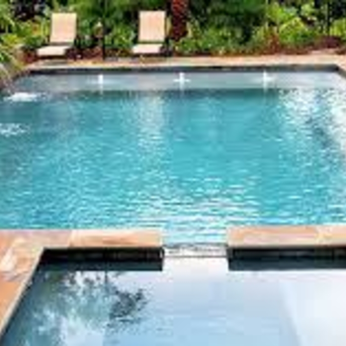 gunite pool and spa