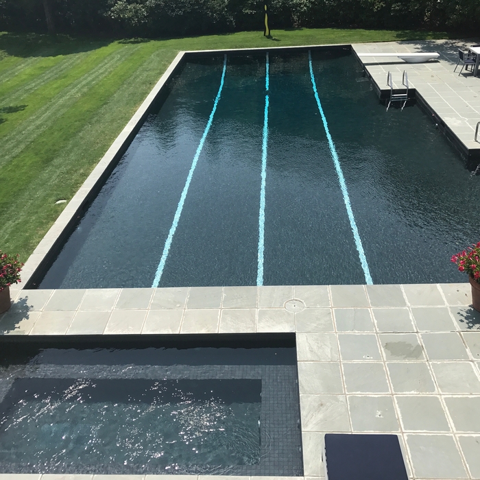 over sized gunite pool and spa