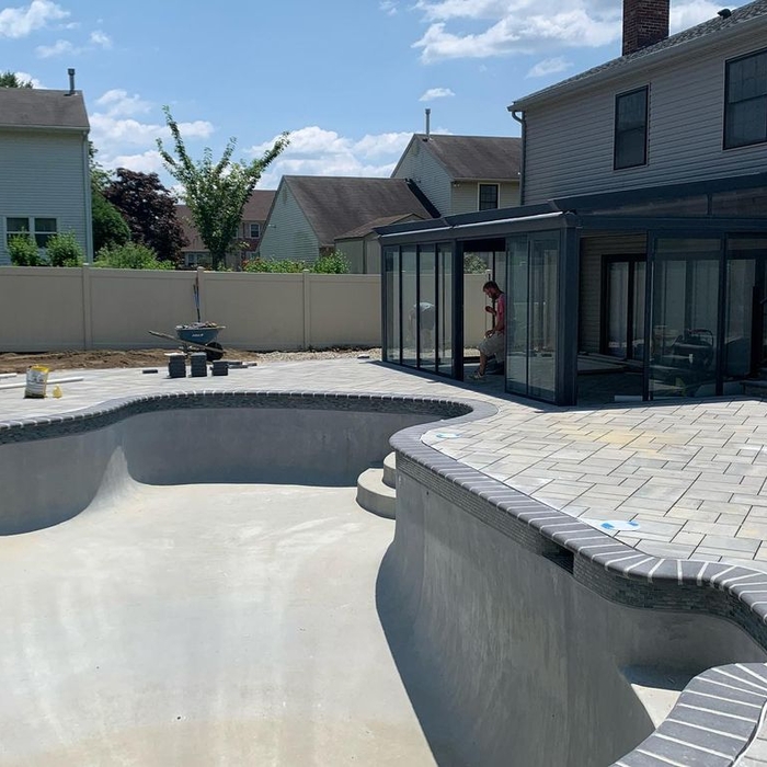 Pool Coping, Tile &amp; Paver Patio