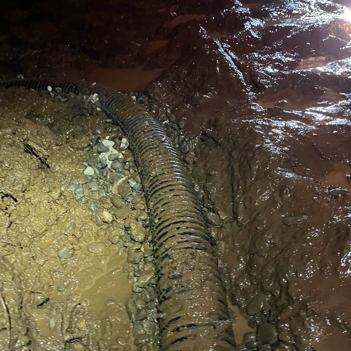 French Drain System in Crawl Space