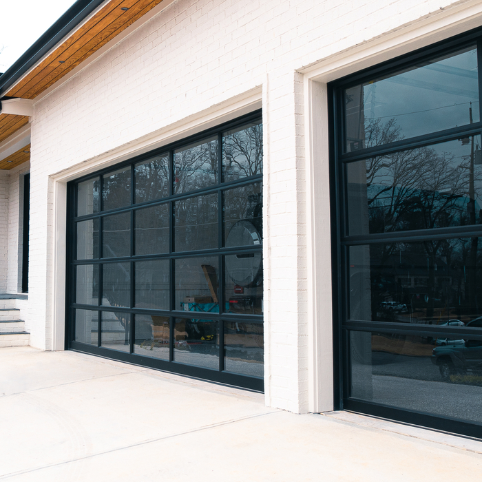 Black Glass Garage Doors