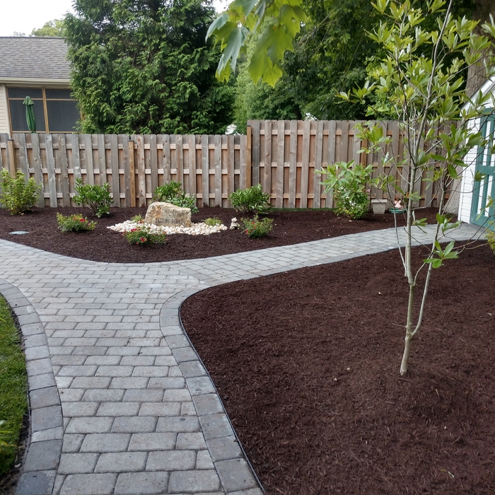 Back yard landscape and hardscapes