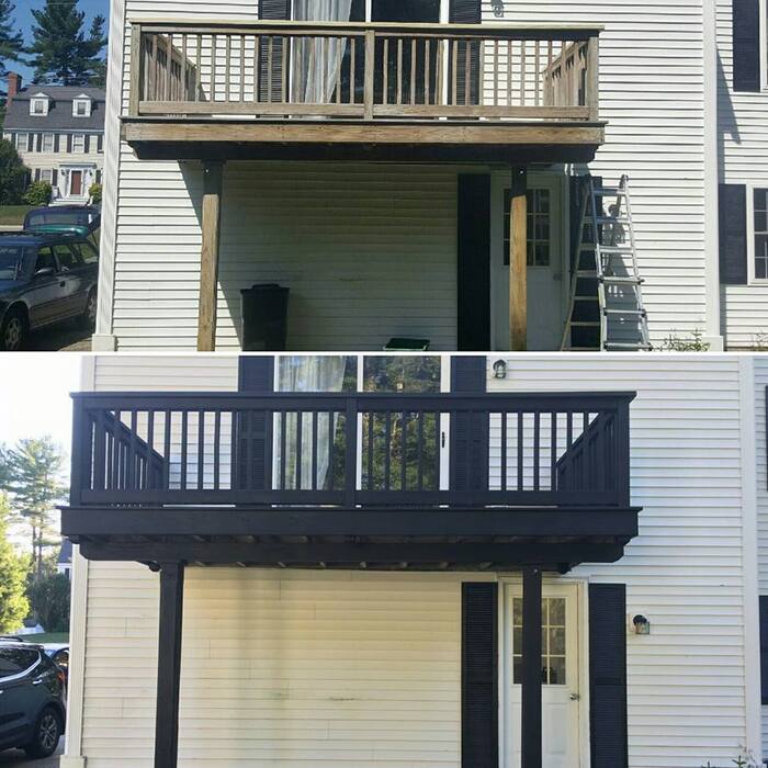 Deck Stain - Before / After