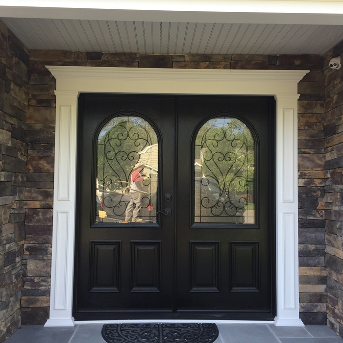 Cultured Stone around Front Door.