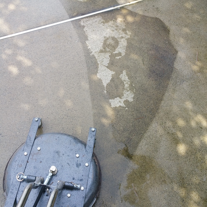 Pool concrete cleaning