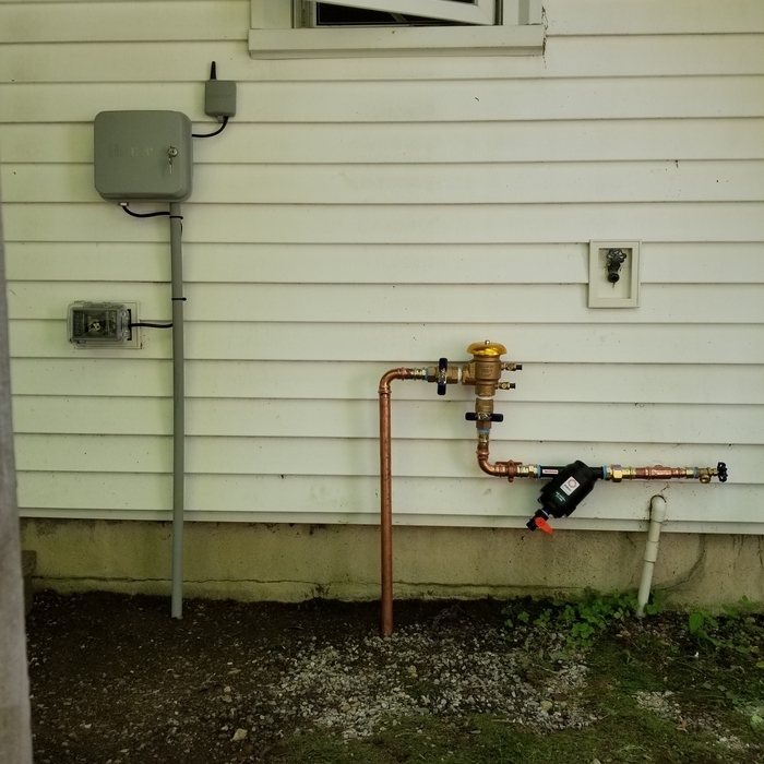 Sand Filter, Back Flow, Controller and Rain Sensor