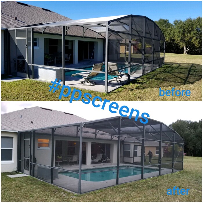 Complete re-screen in St. Cloud, FL.