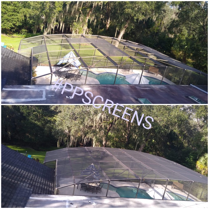 Roof panels re-screened