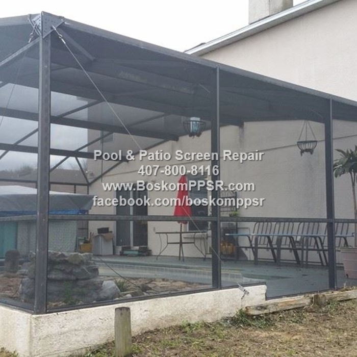 Pool enclosure re-screen