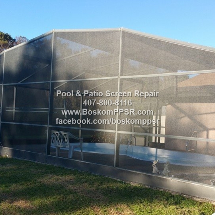 Pool enclosure re-screen