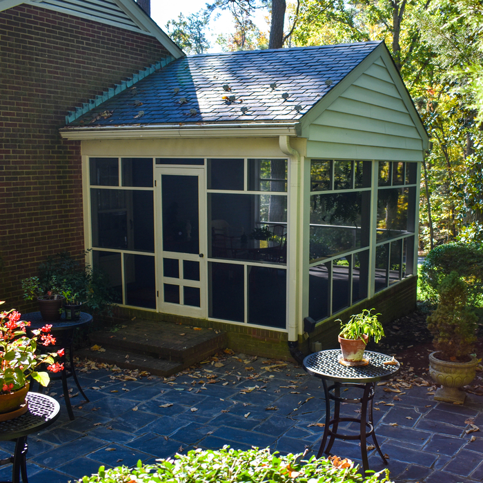 Rescreened Porch with Standard Fiberglass Screen