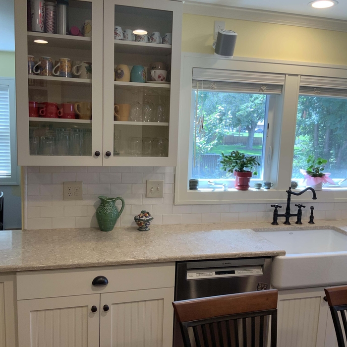 Cabinets, Dishwasher and Apron Sink