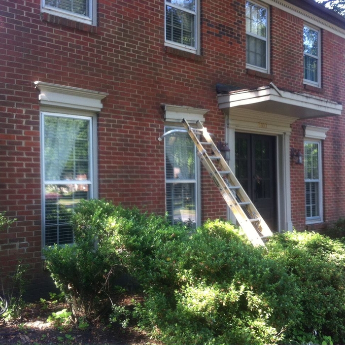Before picture of rotted porch
