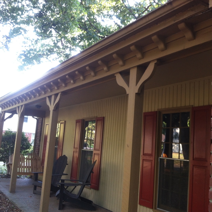 Before pic replace rotten wood porch and railing