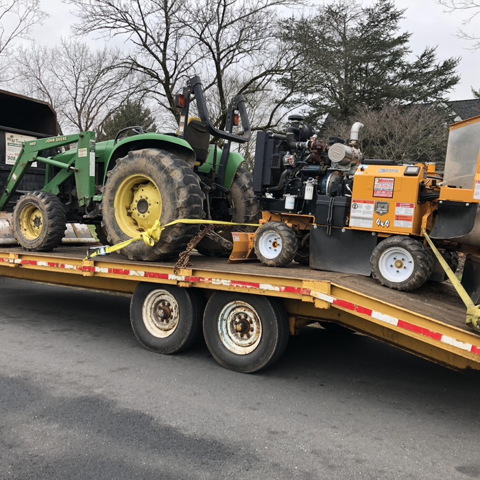Tractor and stump grinder