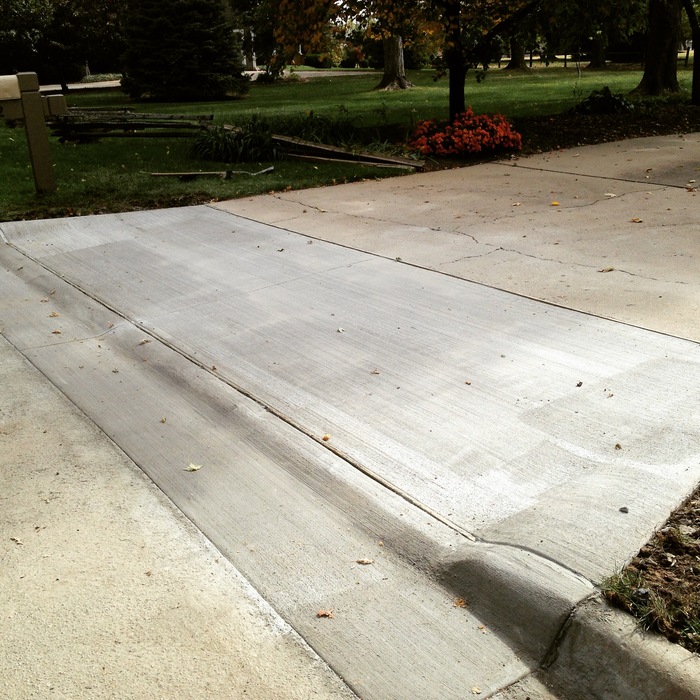 Curb and gutter adjusted