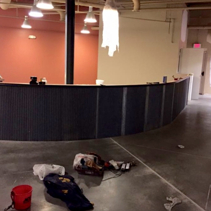 Polished concrete floor