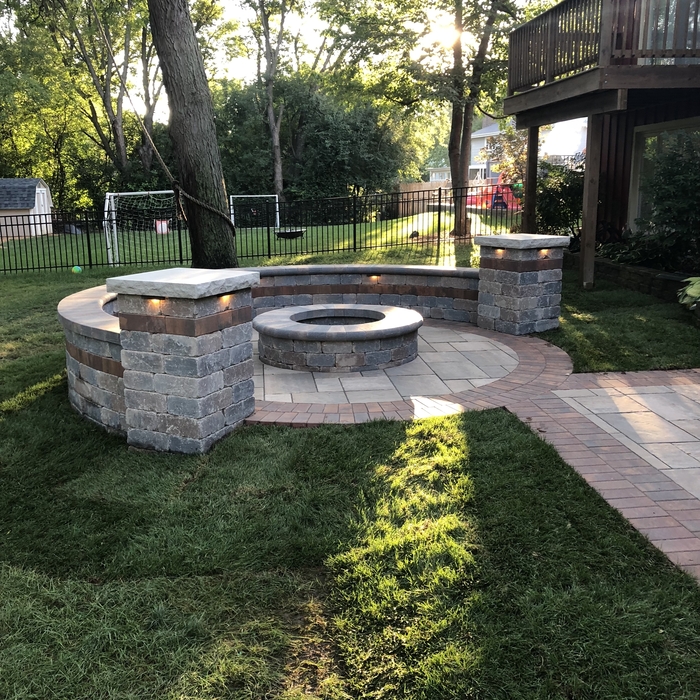 Paver Patio with Firepit