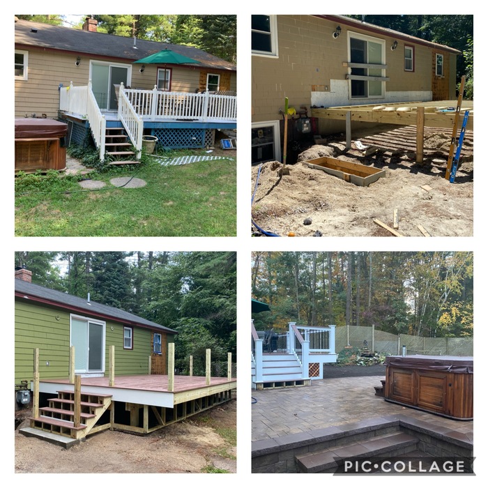 Exterior deck and patio