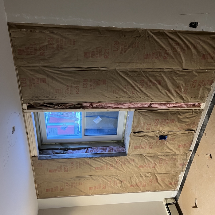 Insulation egress Windows wall
