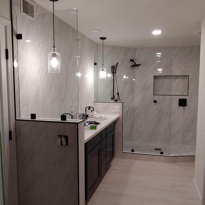 Dual Splash Panels #Arizona_Glass_And_Shower_LLC