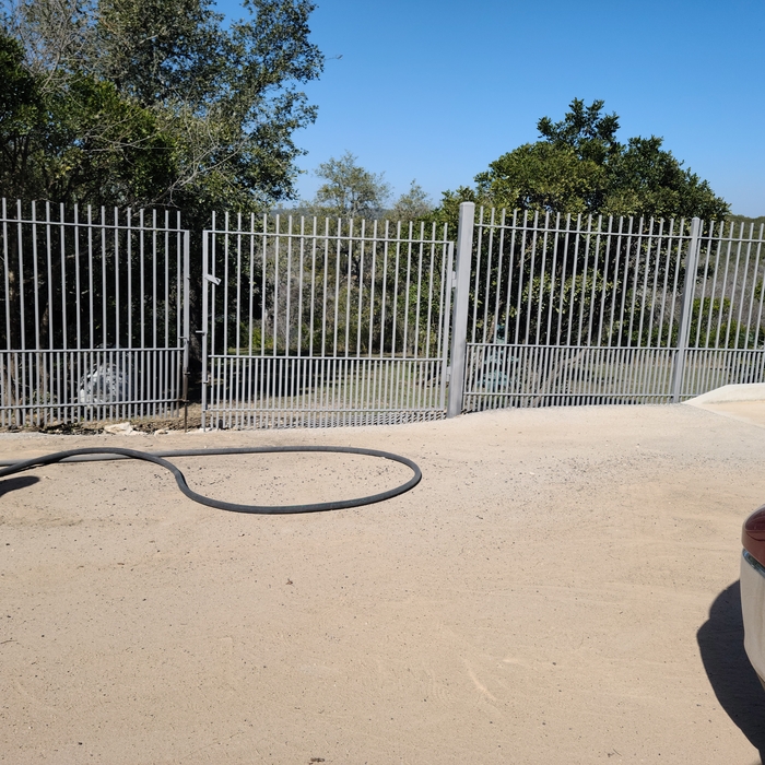 Sandblasted Fence