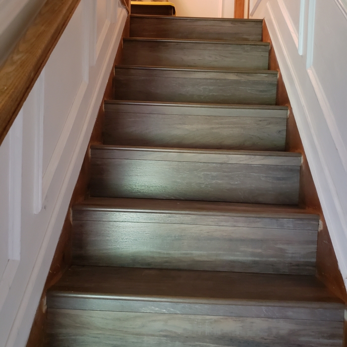 Stairs recap with laminate