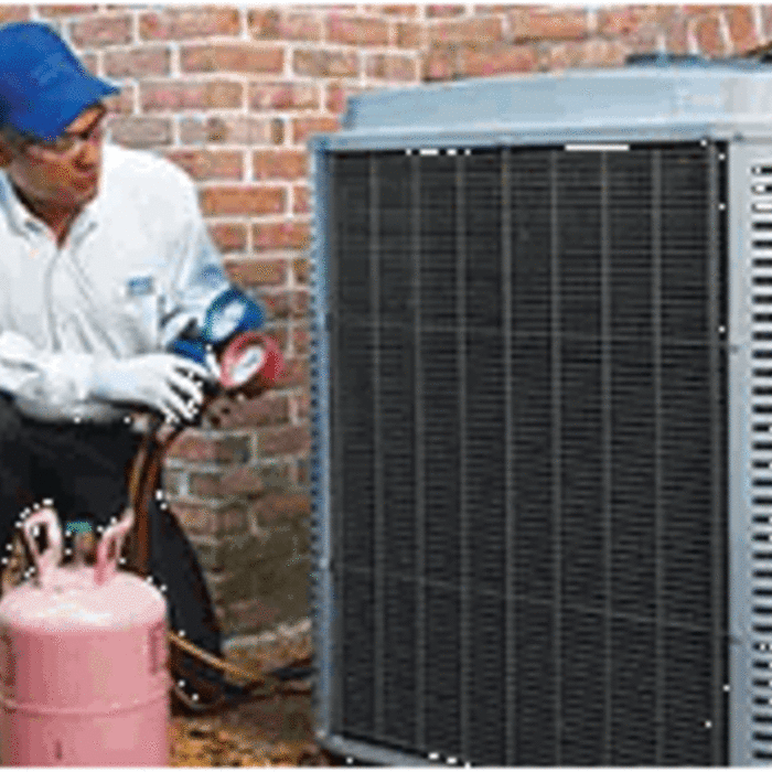 Installing a new A/C system.