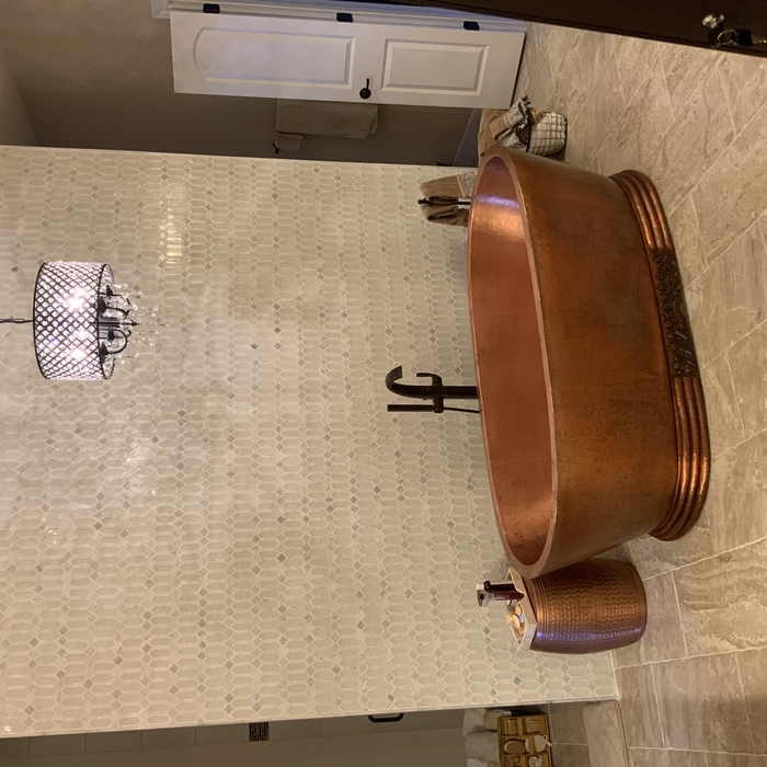 Copper tub.