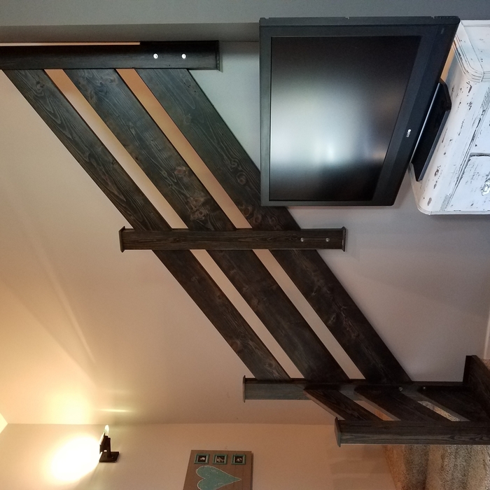 Dark gray Country Style Stairs Handrail