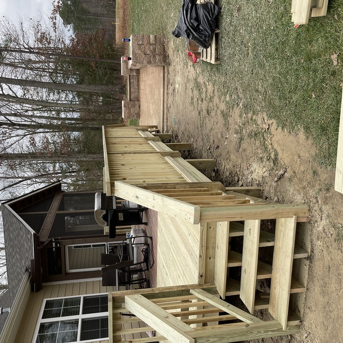 Deck and patio combo