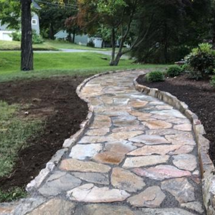 Curved Stone Walkway