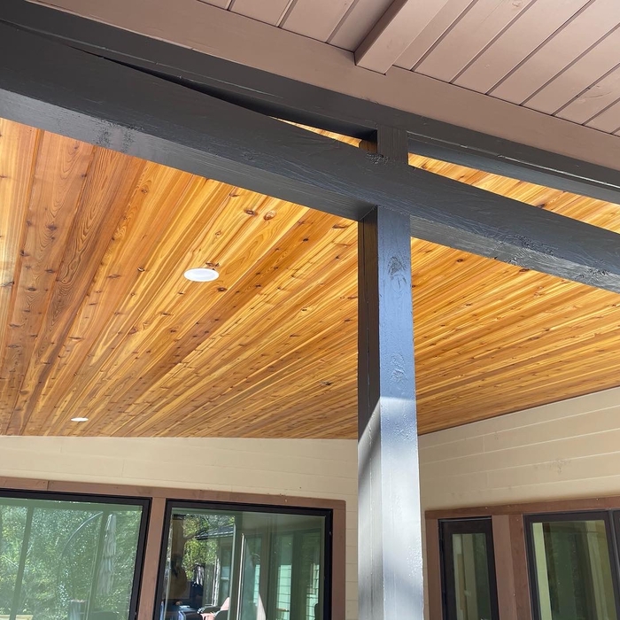 Patio Roof Extension with lighting
