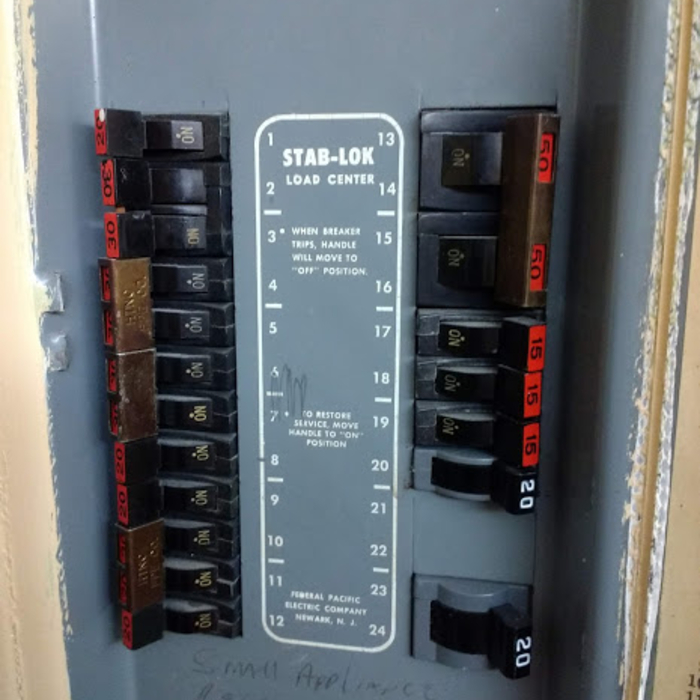 Old Federal Pacific Stab-Lok Panel
