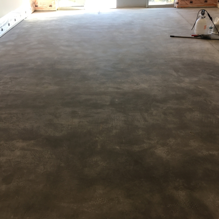 Concrete floor sanded