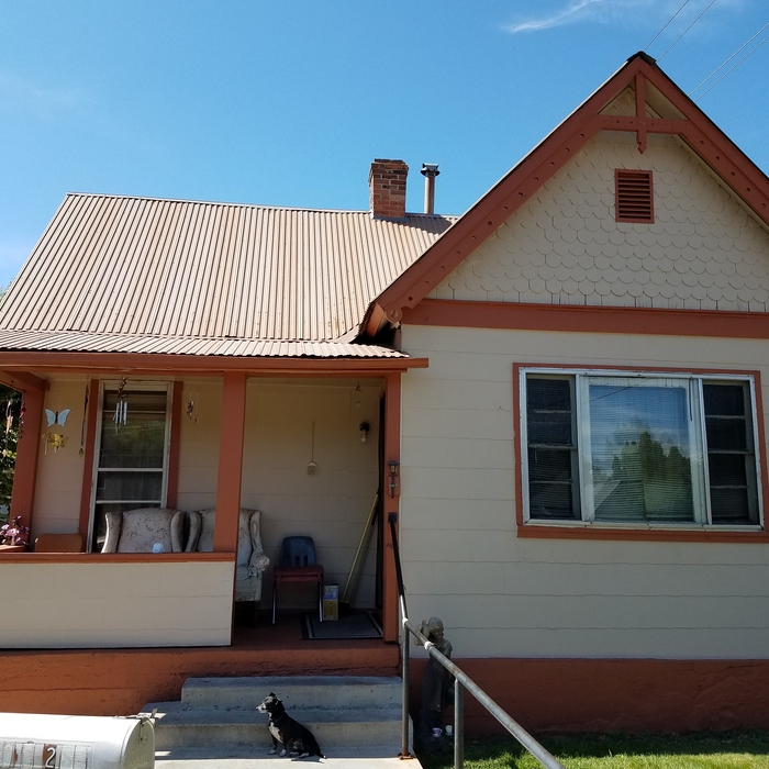 Finished paint job front of house