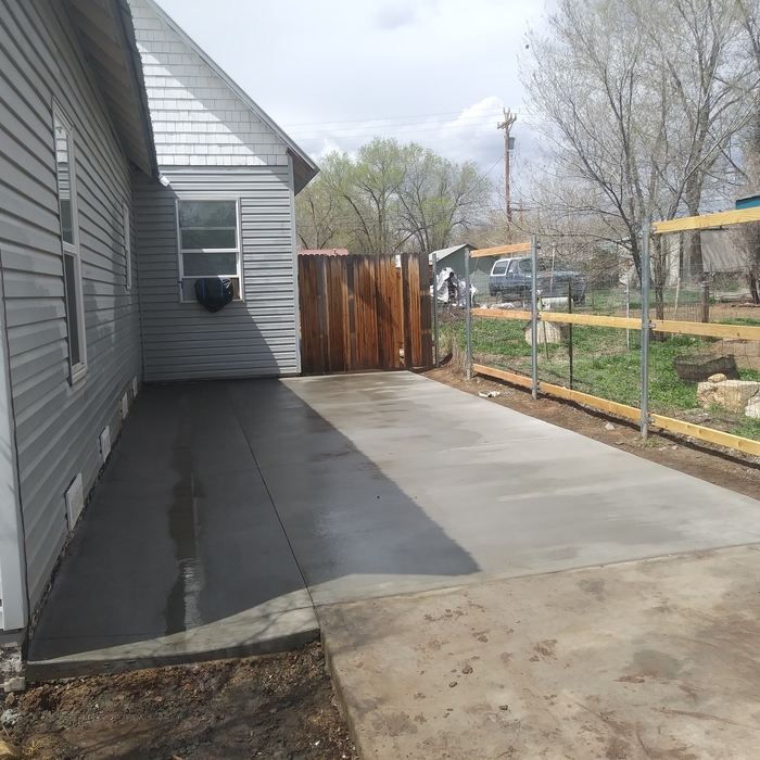 Concrete driveway