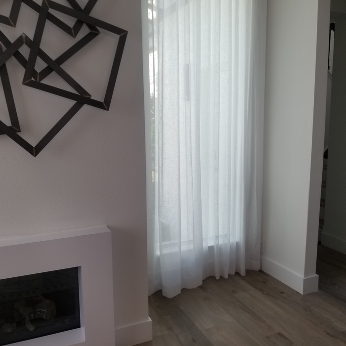 Ripplefold  Linen sheer panels