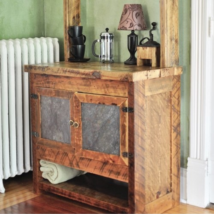 Reclaimed Wood Coffee Bar
