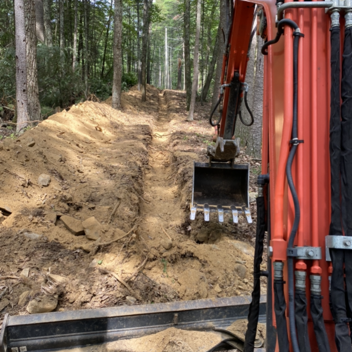 Electric line ditch