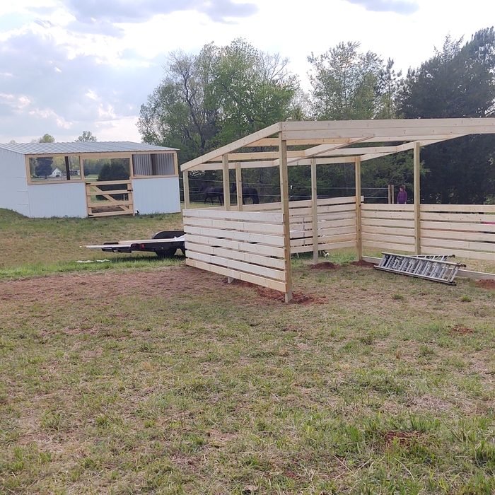 horse run-in / shelter in progress