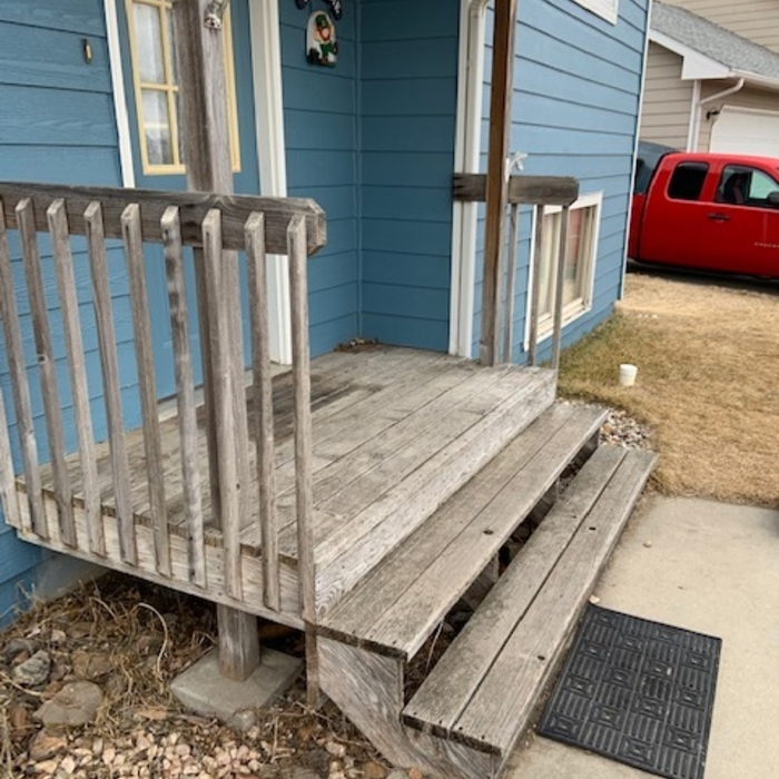 Before front deck