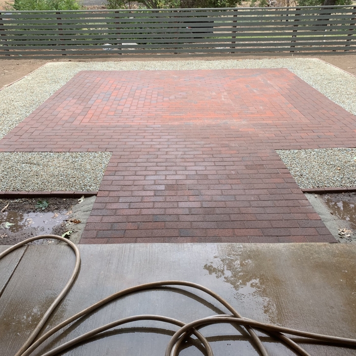 brick patio and hardscape