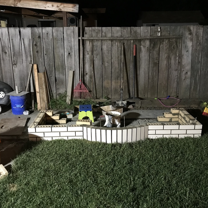 Begin brick laying