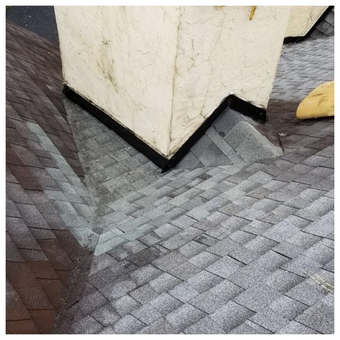 Chimney flashing repair