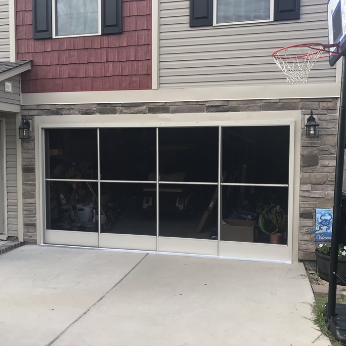 Garage screen door system