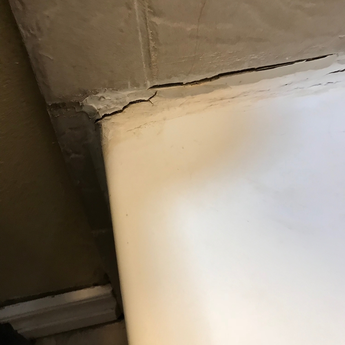 Grout and caulking cracked