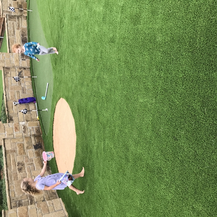 Putting green and fun for the kids
