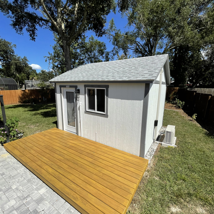 Deck finished and stained